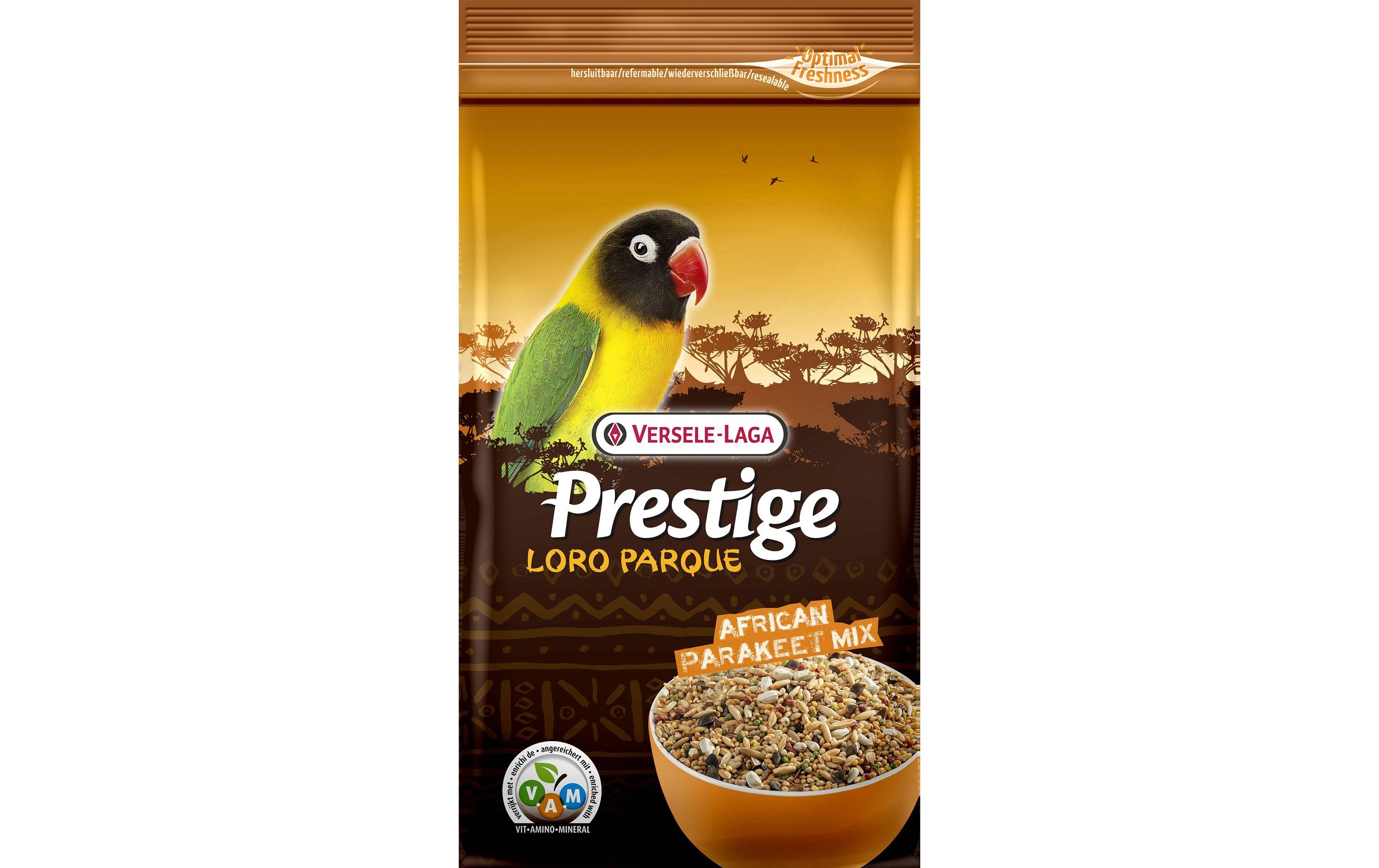 Ziervogelfutter Prestige Loro Parque Mix, 1 kgAngereicherte Samenmischung für Afrikanische Grosssittiche