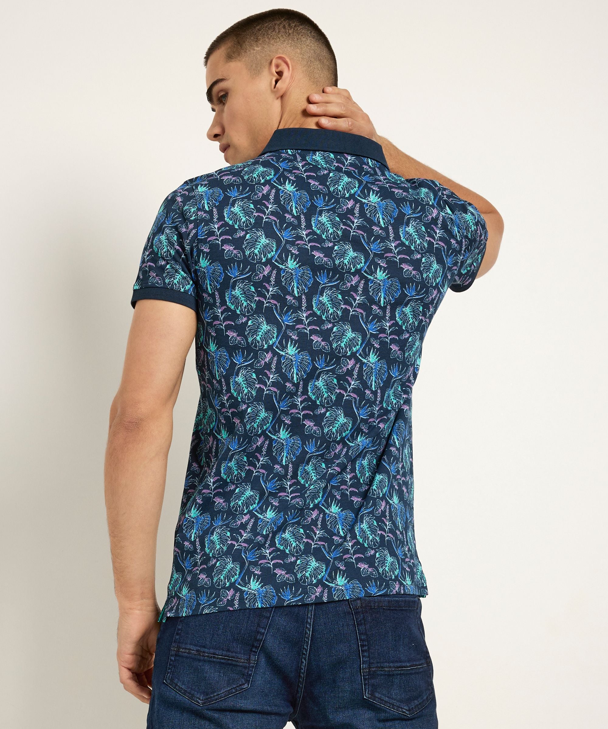 polo met bladerprint