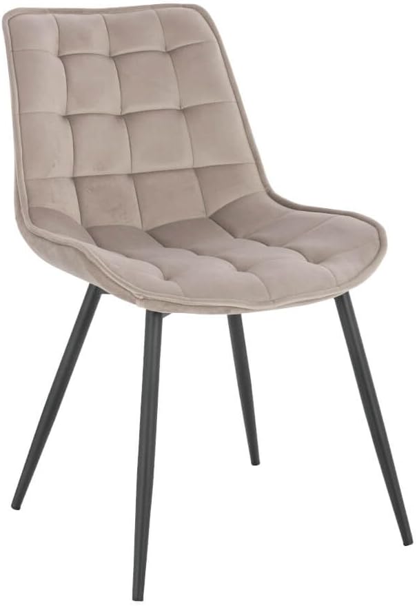 Home Deluxe - Polsterstuhl IKALO 6er Set - Farbe: Hellbraun - weiche Polsterung, bis 120 kg belastbar I Küchenstuhl Speisestühle Esszimmerstühle