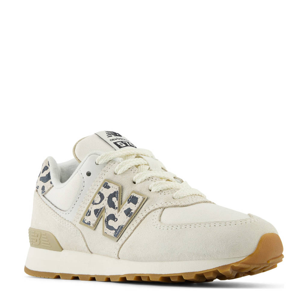 New Balance 574 V1 sneakers dierenprint offwhite/blauw