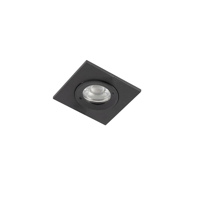 Smart inbouwspot zwart vierkant IP44 incl. Wifi GU10 - Xena