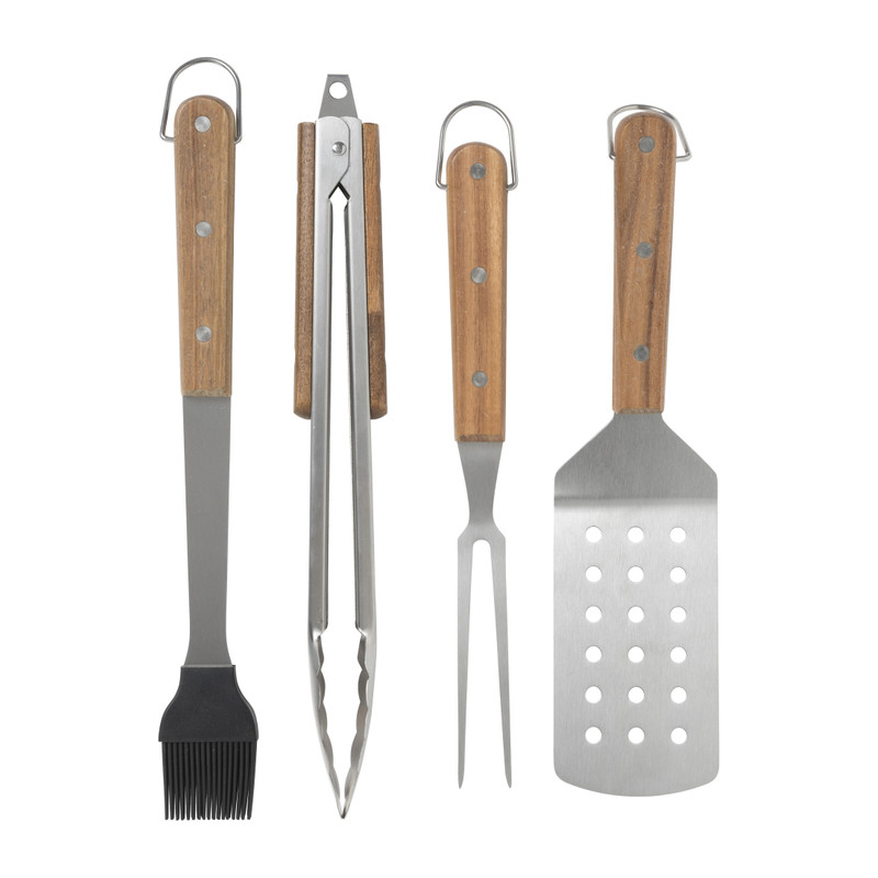 BBQ spatel - RVS/hout - 29.7 cm