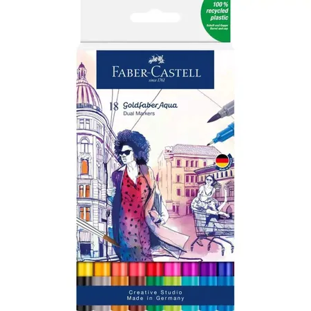Faber-Castell Gofa Aqua Dual Marker 18er Etui