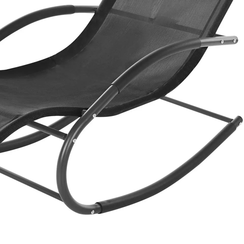 CARANO II - Strandstoel - Zwart - Staal