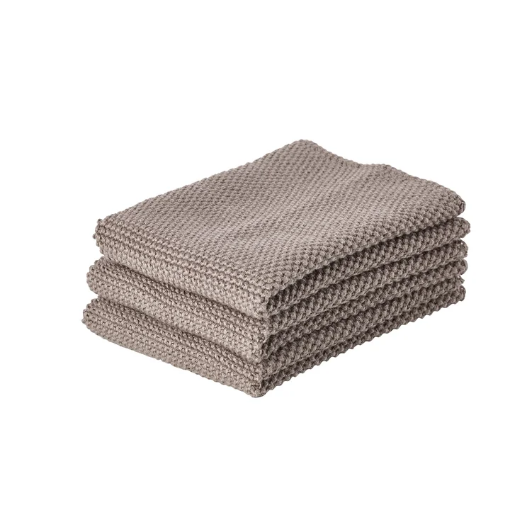 Zone Denmark - Reinigungstuch, 27 x 27 cm, taupe braun (3er-Set)