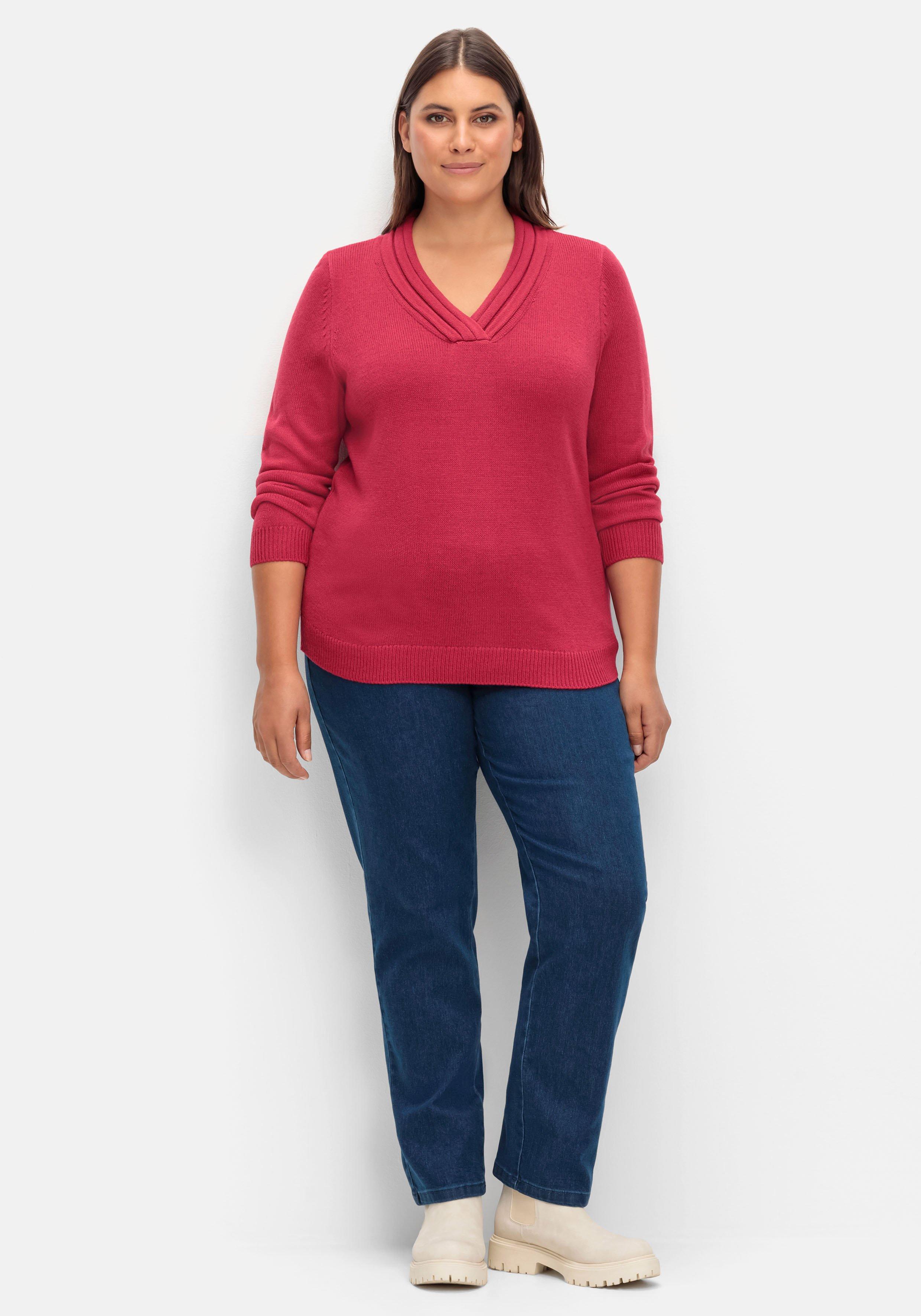 Pullover mit raffiniertem V-Ausschnitt