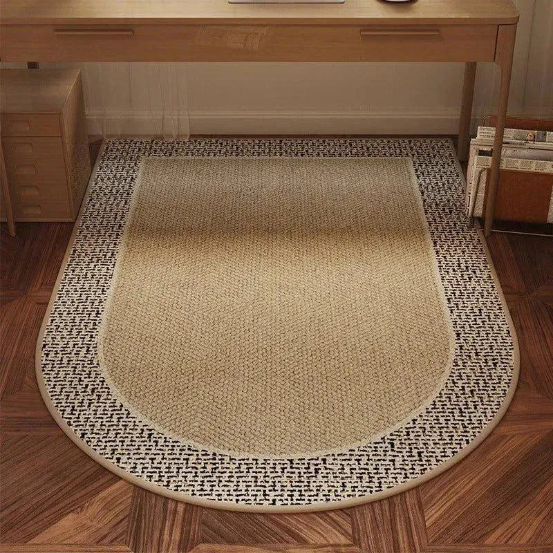 Antique Style Rounded Corner Non-slip Floor Mat |  Modern Bedroom Study Computer Desk Rug Carpet