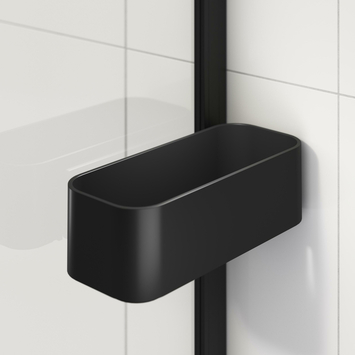 Sealskin Inc. Inloopdouche type A3 140x200 cm met douchemand, 8 mm helder veiligheidsglas met antikalklaag Mat zwart