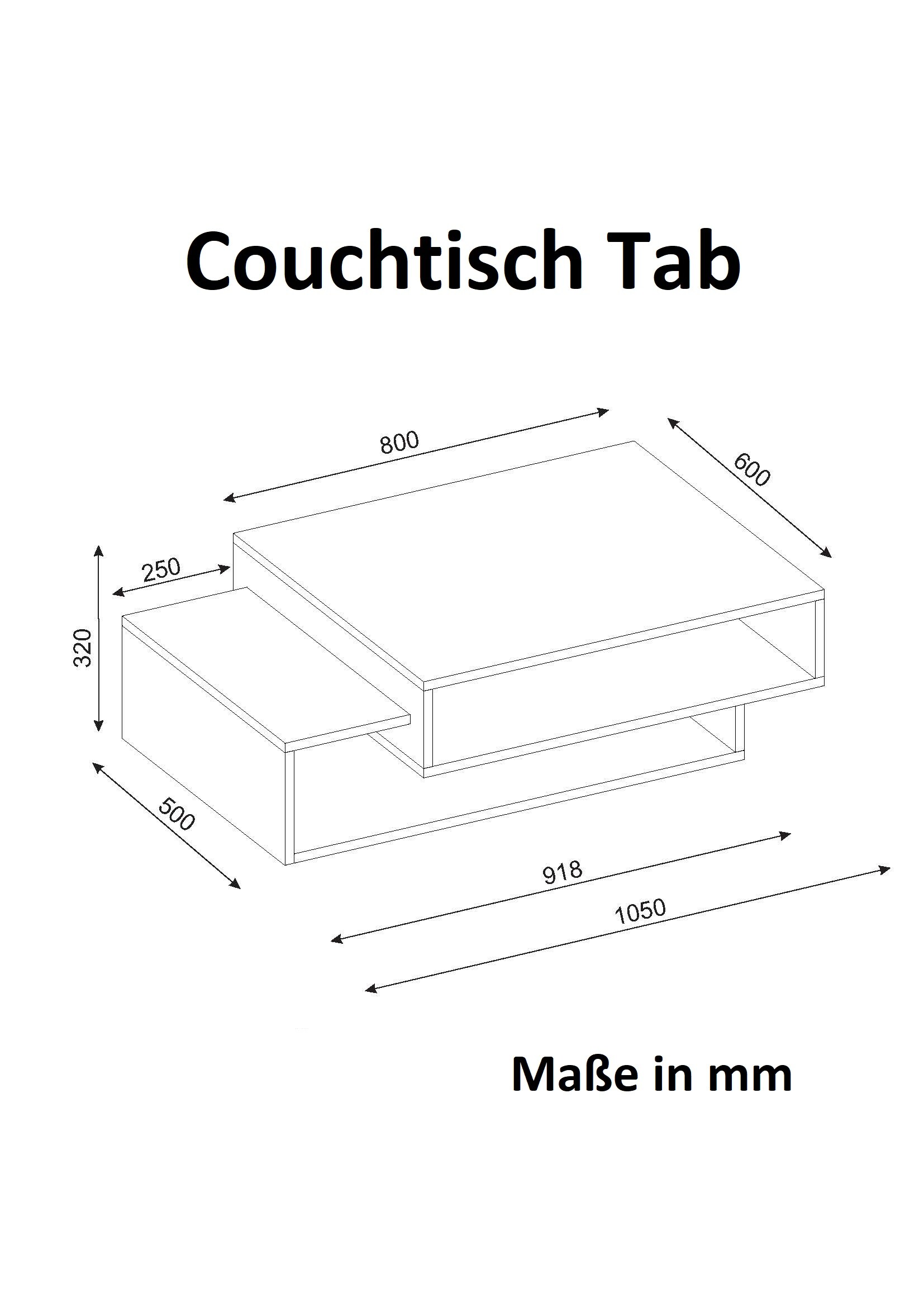 Couchtisch Tab Weiß Cordoba