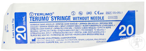 Terumo Seringue Sans Aiguille Luer Lock 20ml 1 Stuk