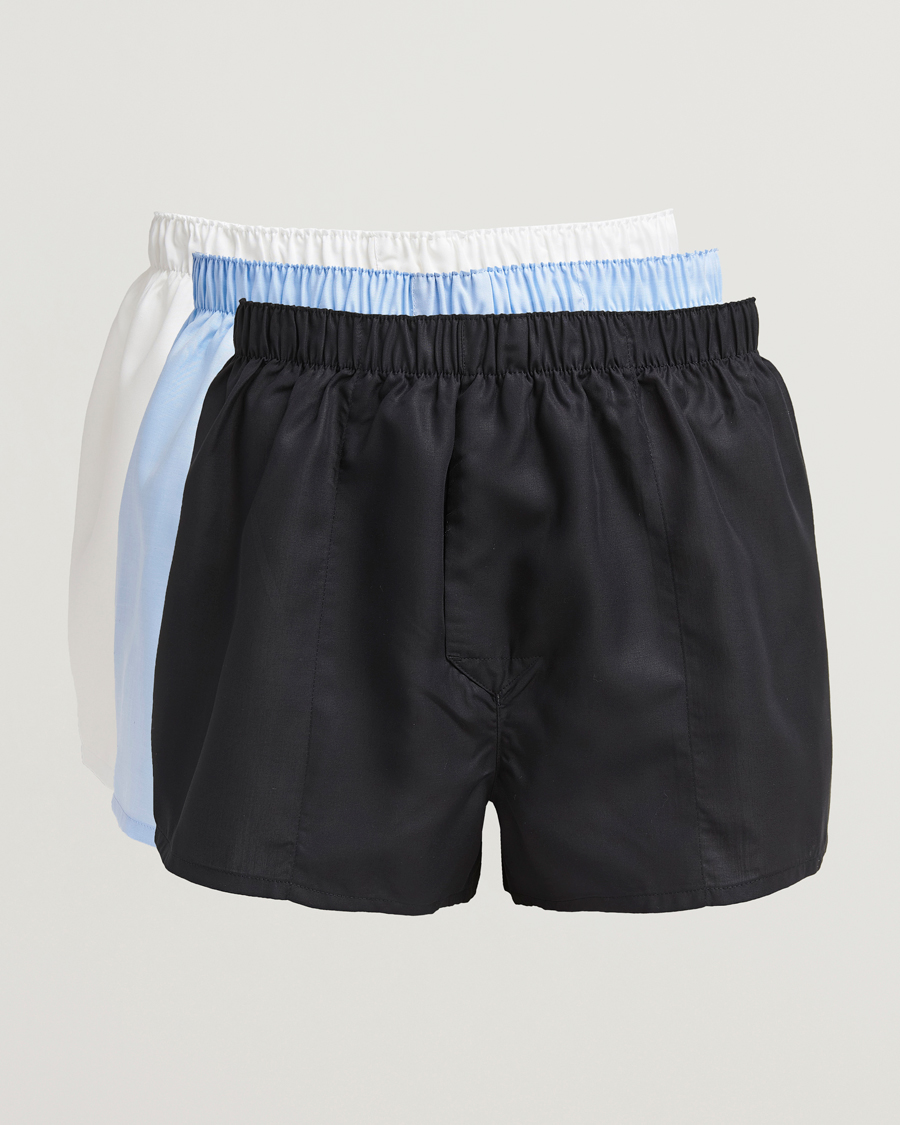 CDLP 3-Pack Boxer Shorts Slim Black/White/Sky Blue