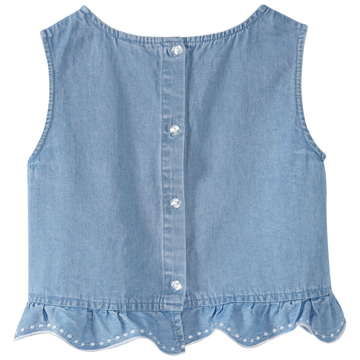 Jonas Nielsen Mädchen Top in Denim-Optik hellblau