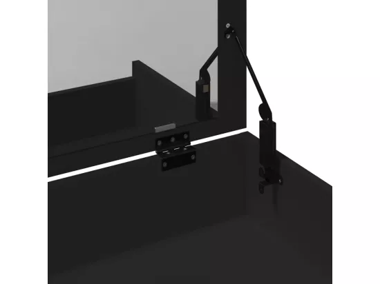Coiffeuse et tabouret noir 60x40x113,5 cm