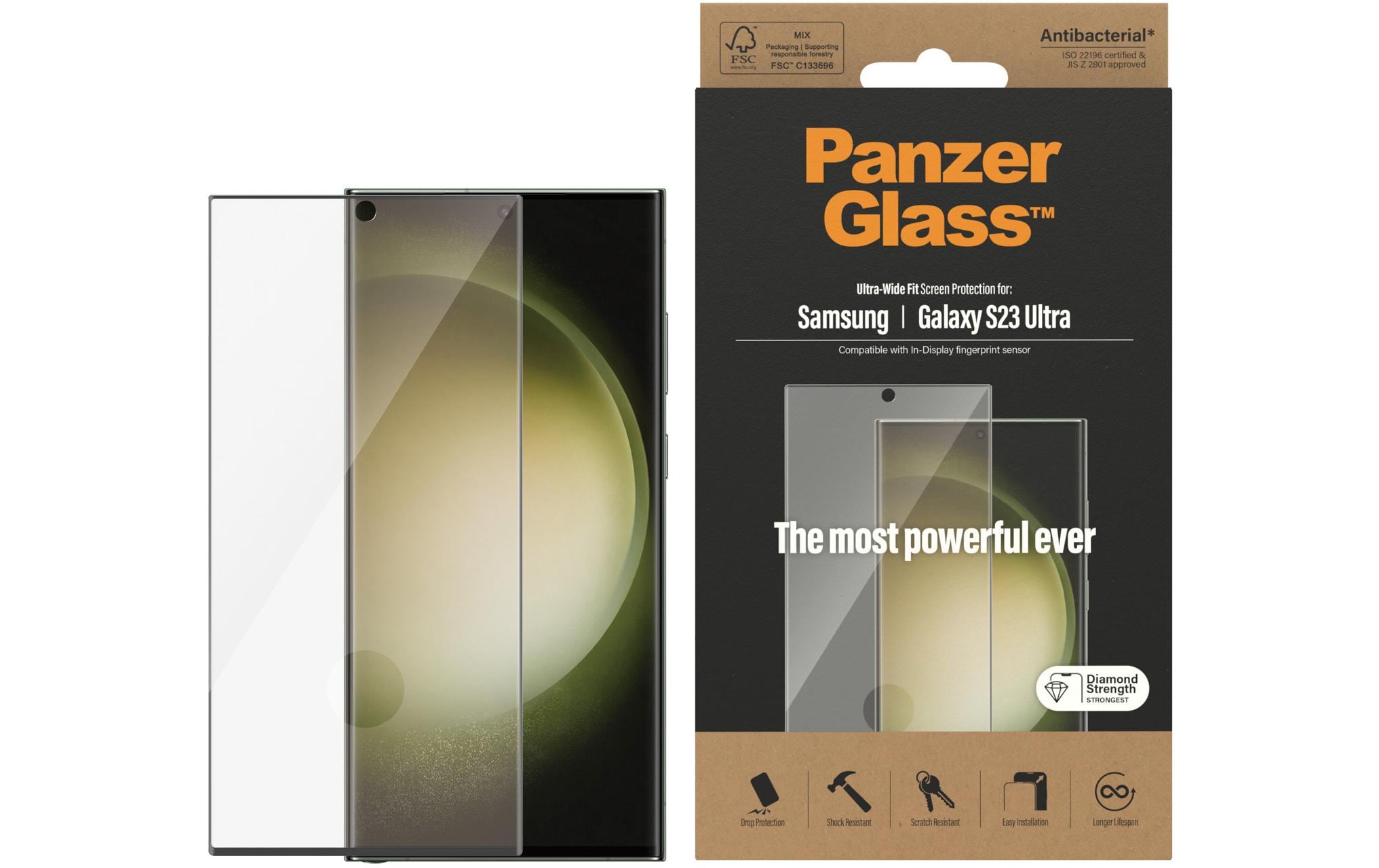 Displayschutz Ultra Wide Fit Galaxy S23 UltraDisplay-Schutzfolie für das Samsung Galaxy S23 Ultra