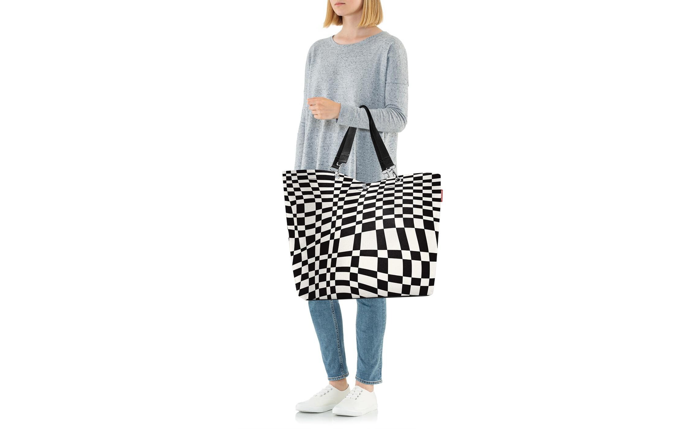 Tasche Shopper XL Op-ArtEinkaufstasche mit Tragegriffen