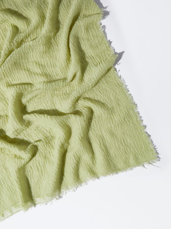 Pashmina enrugada - Verde