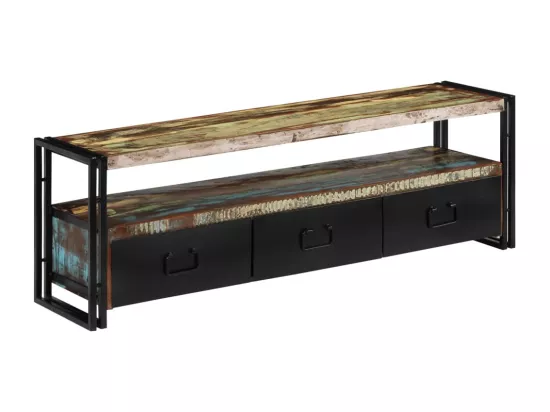 Meuble TV Bois de récupération massif 120 x 30 x 40 cm