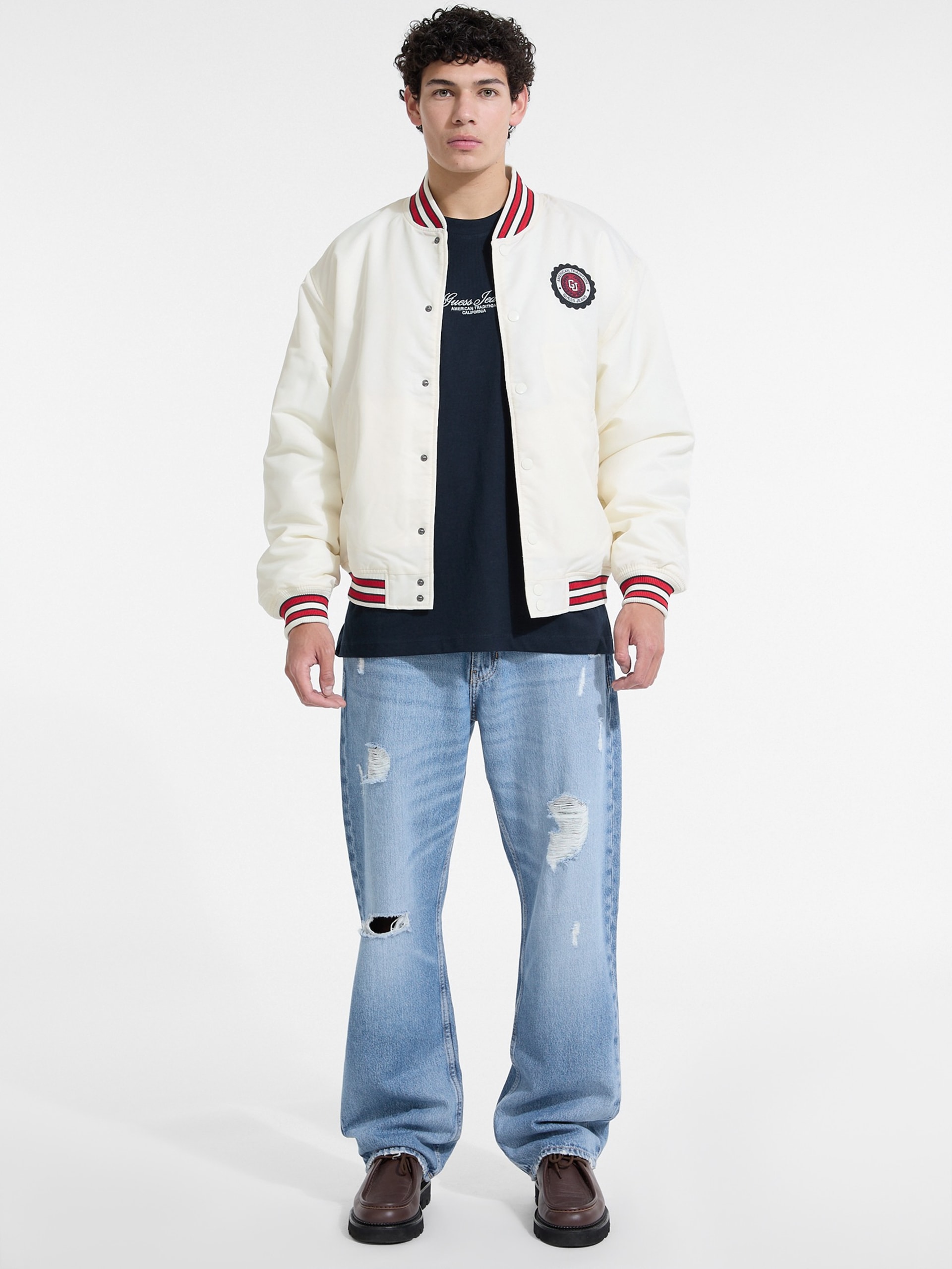 Jaqueta Varsity com Patch Bordado