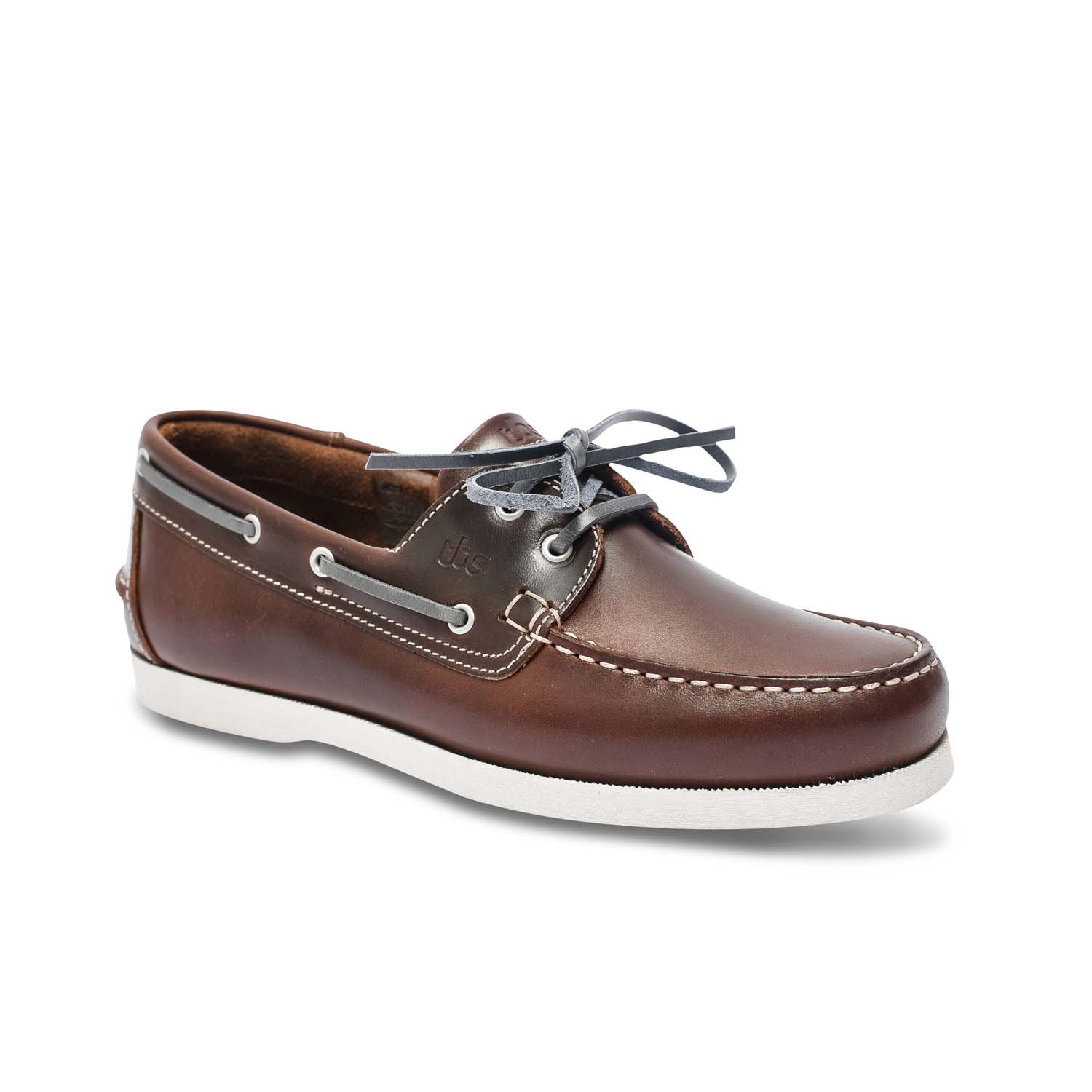 Chaussures Bateau Homme Cuir Acajou