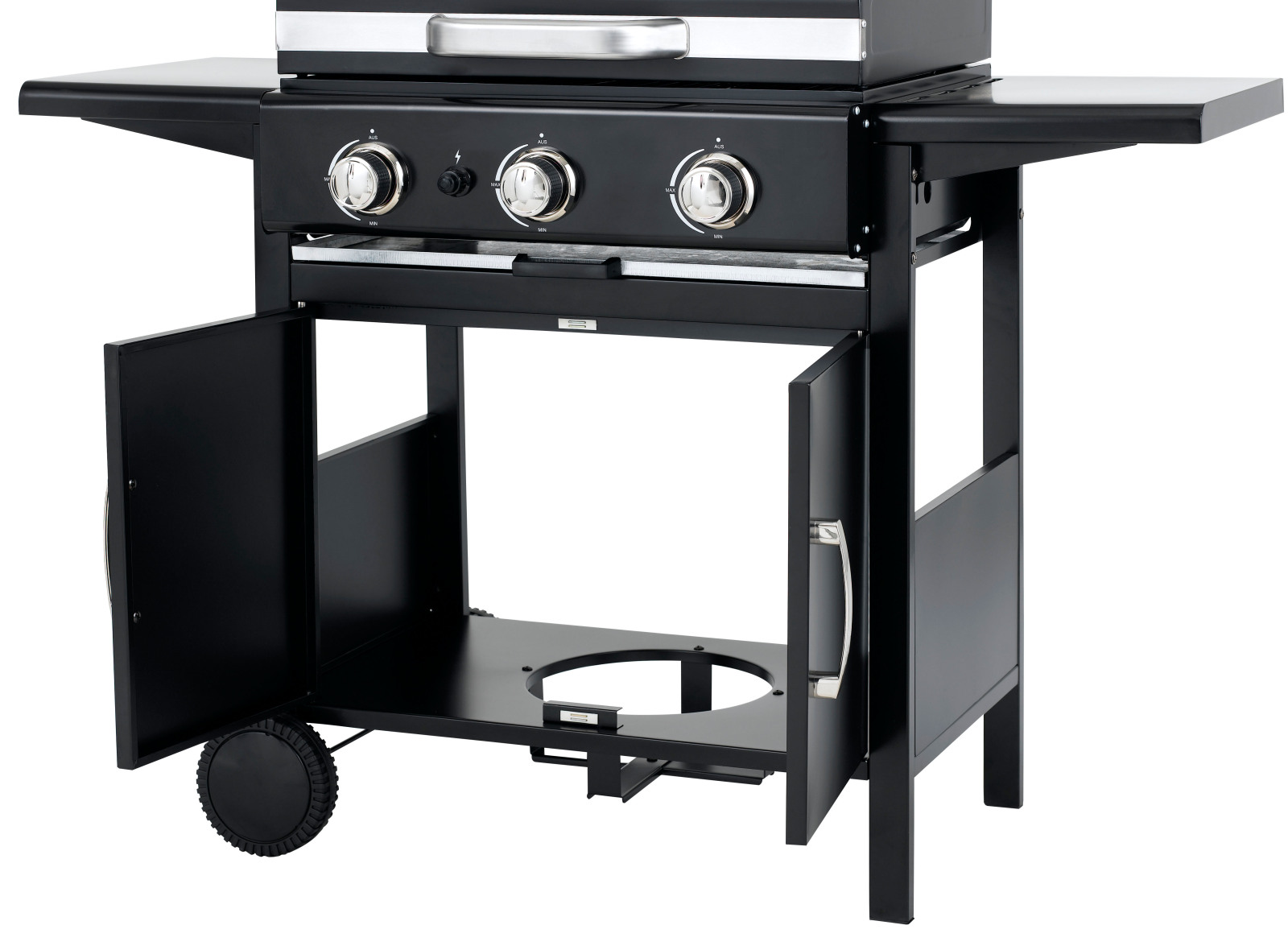 Gasgrill MAYFIELD - schwarz - 3 Edelstahlbrenner