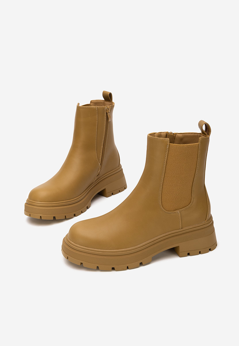 Bottines chelsea femme kaki Novria