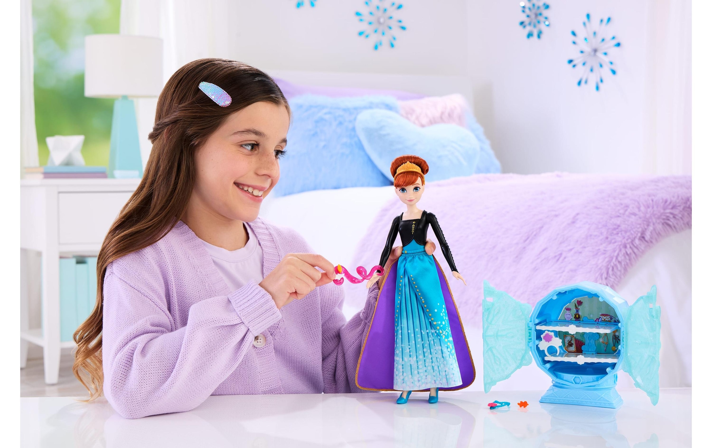 Disney Frozen Anziehpuppe »Disney Die Eiskönigin, Juwel Reveal Anna«