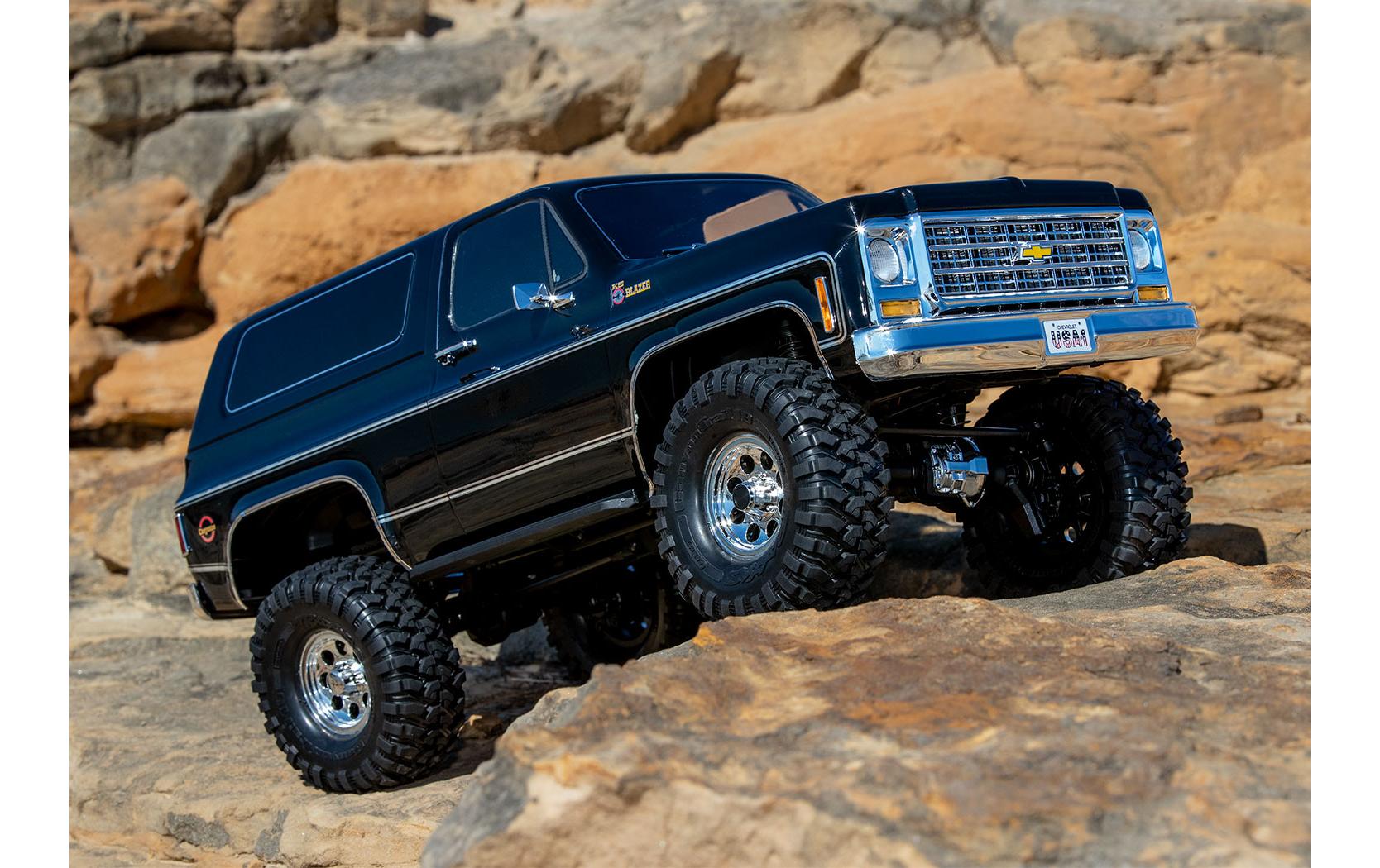 Scale Crawler TRX-4 Blazer K5 4WD Schwarz, ARTR, 1:10<br>Scale-Crawler mit Allradantrieb und lizenzierter Chevrolet Blazer Karosserie