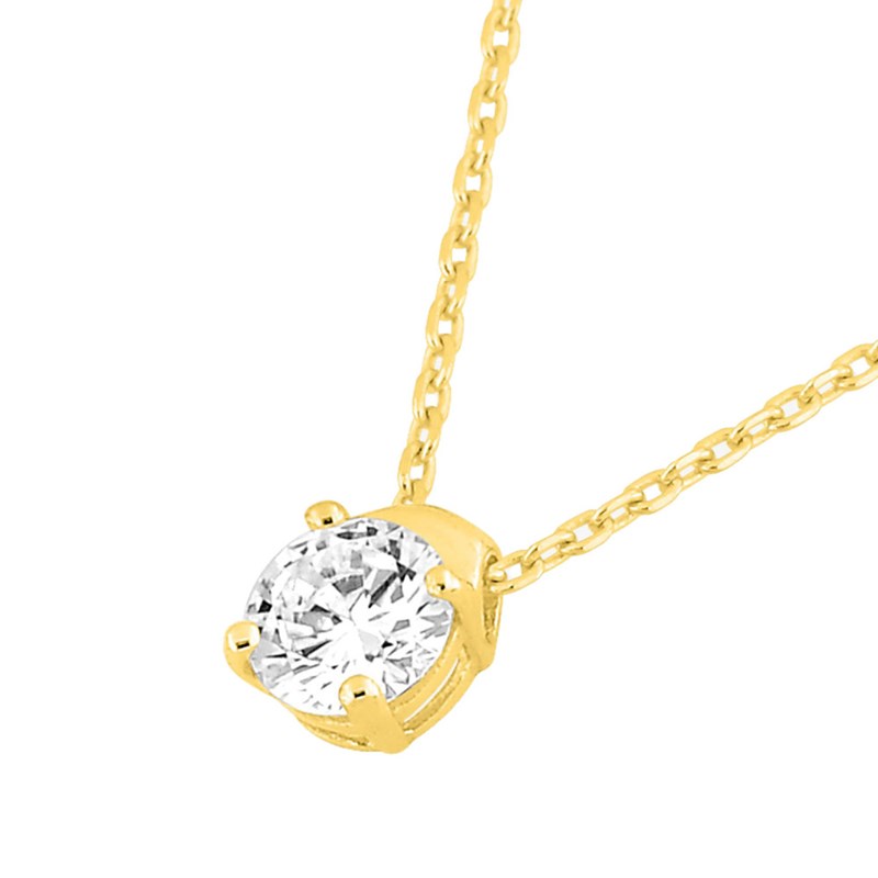 Collier Femme - Oxyde de zirconium - Or 18 Carats - Longueur : 42 cm
