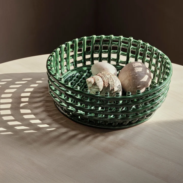 Ferm Living - Keramik Centerpiece Schale, blau