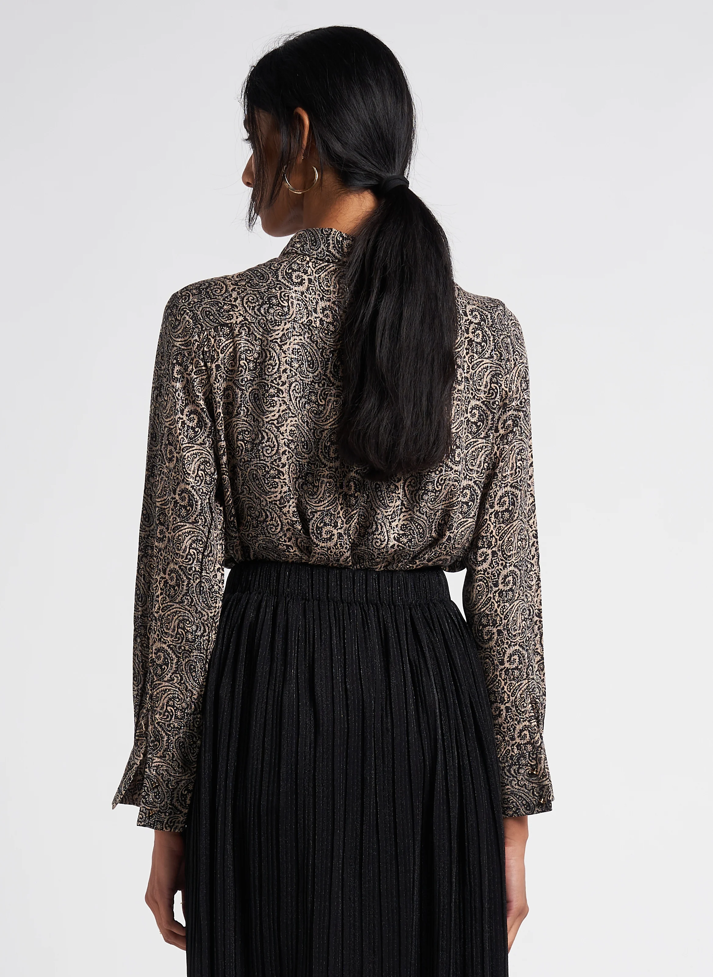 LOVINA - Chemise droite col classique | Noir