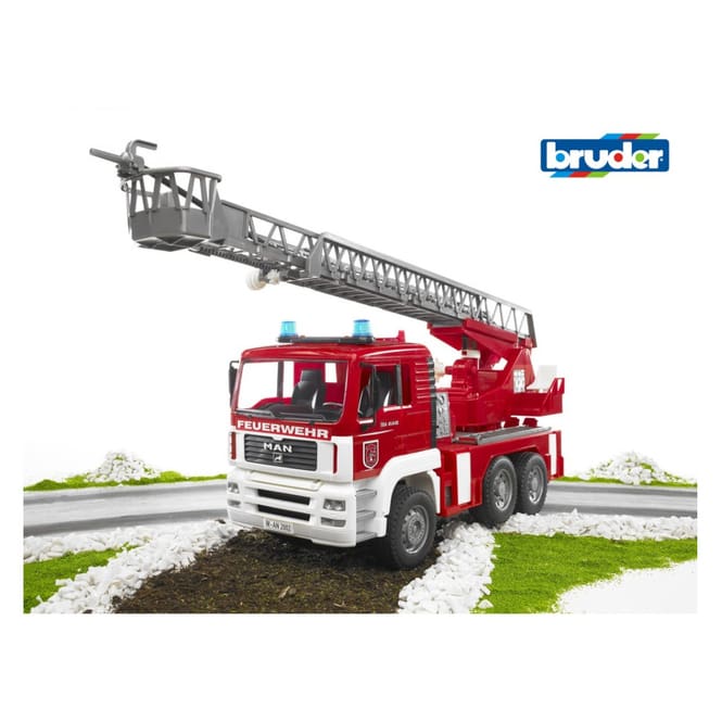 BRUDER 02771 MAN Feuerwehr mit Drehleiter