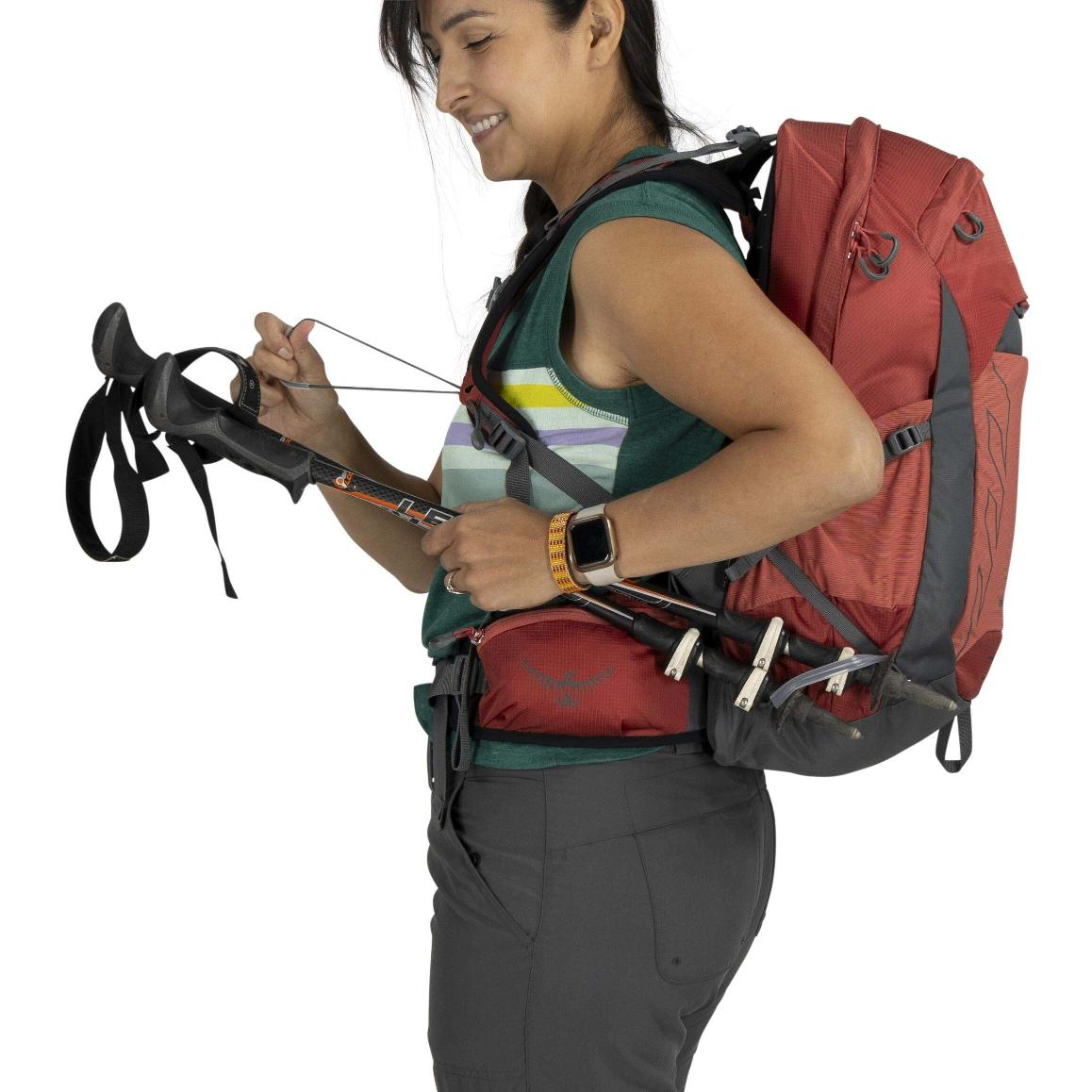 Osprey Tempest 22 Red pampas Coal Grey