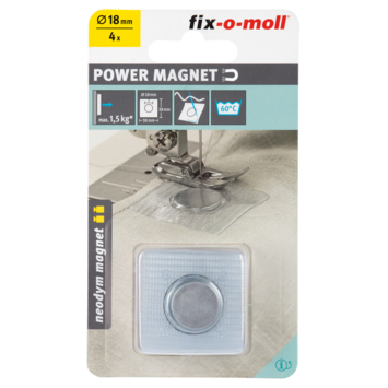 Magneet Neodymium om te naaien 18x2mm 4 stuks