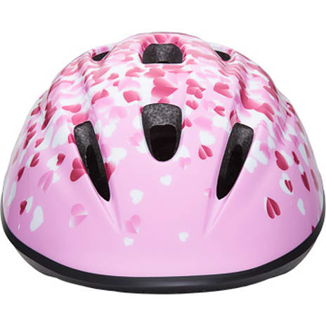 CSI Cykelhjelm 46-53 cm - pink m. hjerter