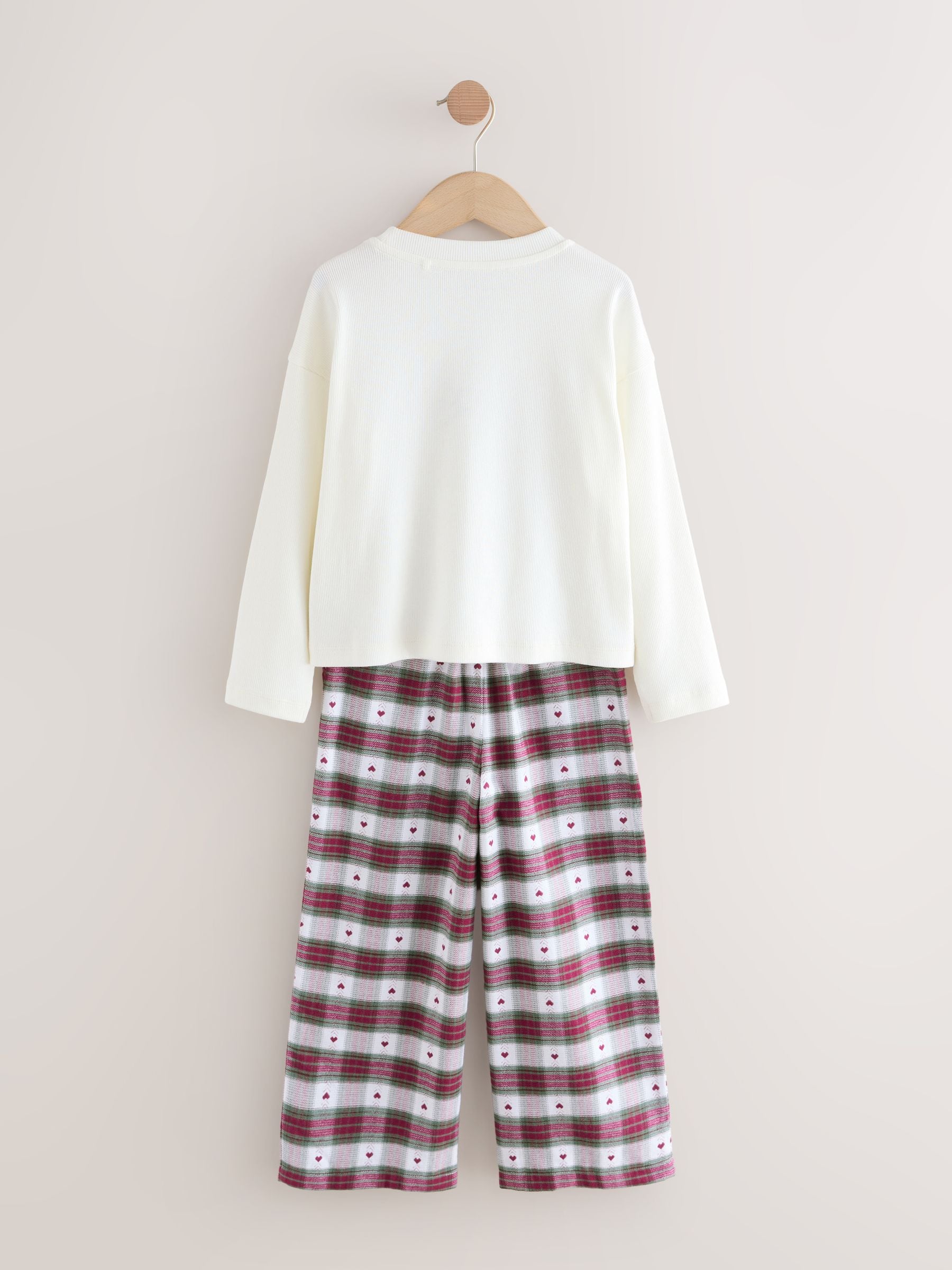 Rood/groene strikruit - Christmas Woven Bottom Pyjamas (2-16yrs)