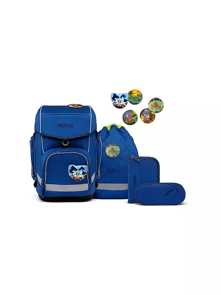 ERGOBAG Schultaschen Set Cubo 5tlg WaldmonstBär blau