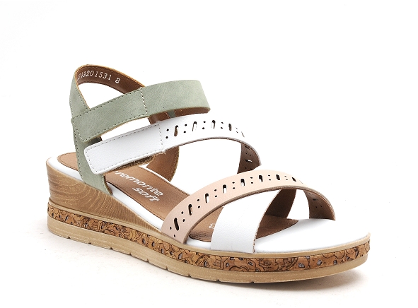 Remonte nu pieds talons femme d3064 blanc