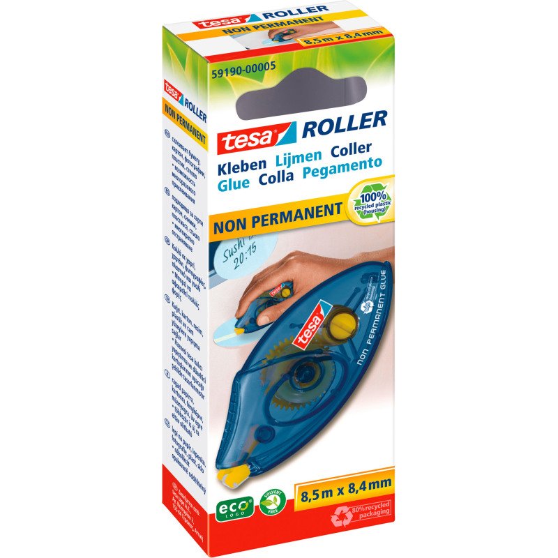 Colle roller repositionnable jetable Tesa