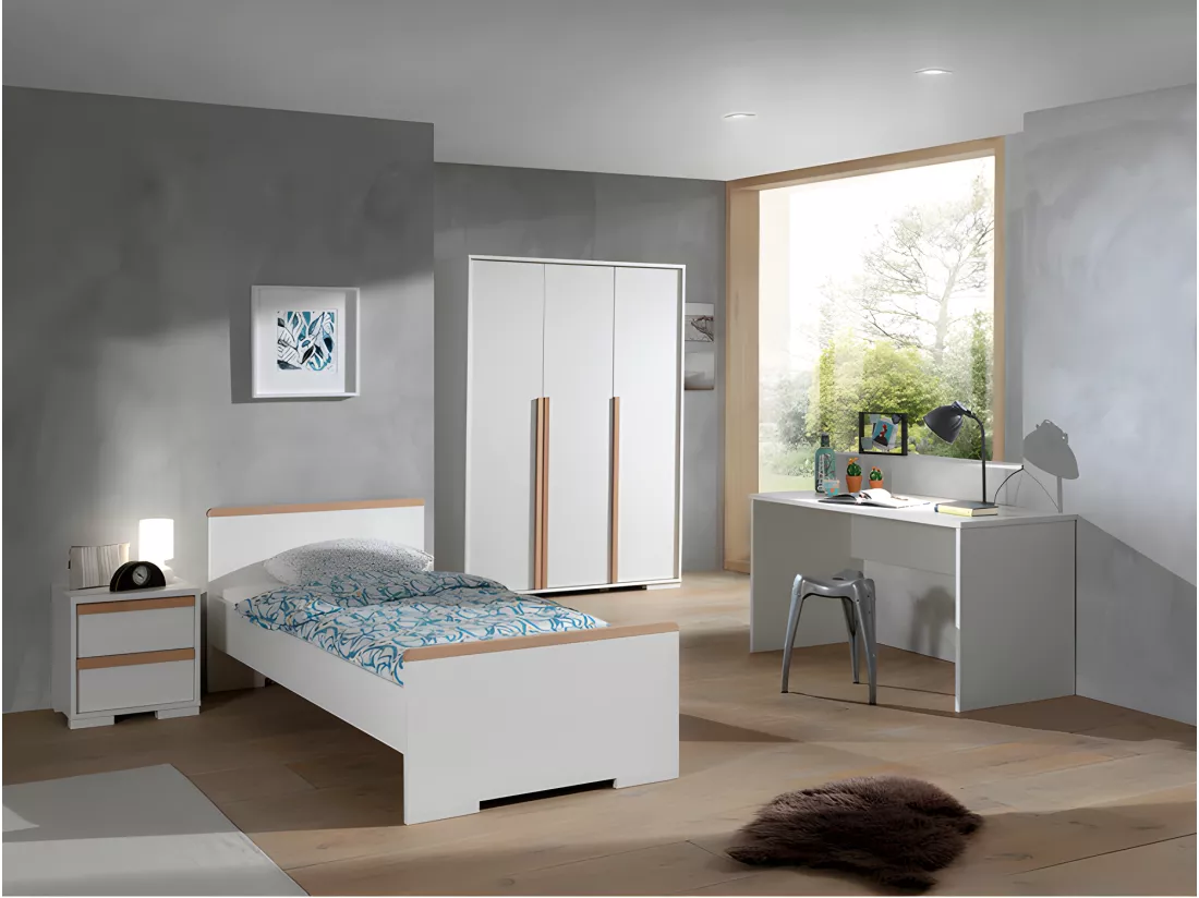 Pack - Lit Enfant, Chevet, Armoire, Bureau 