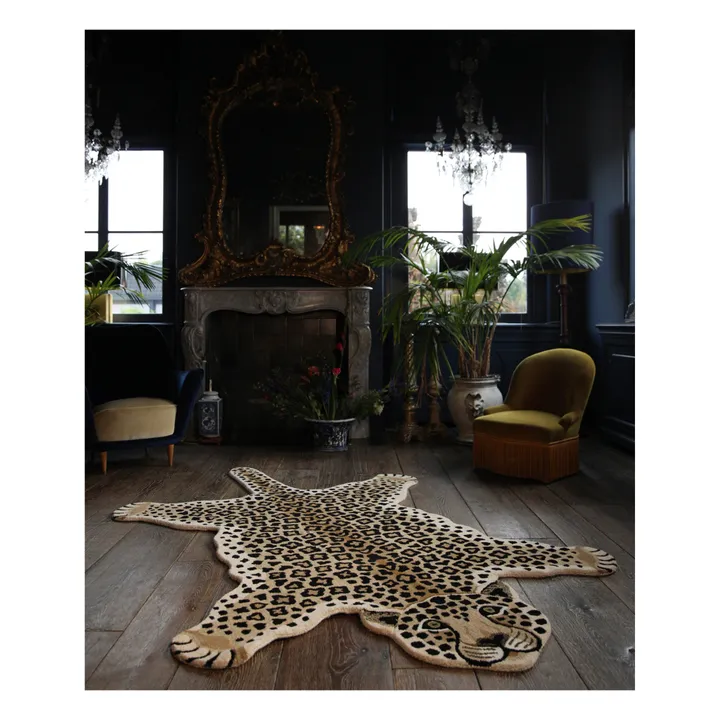 Doing Goods Tapis léopard Loony en laine | Marron