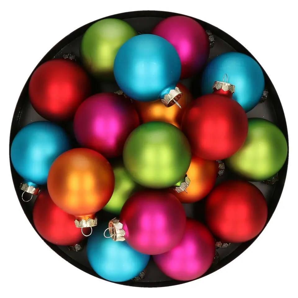 Inge Christmas Goods kerstballen - 13x - gekleurd - 6 cm