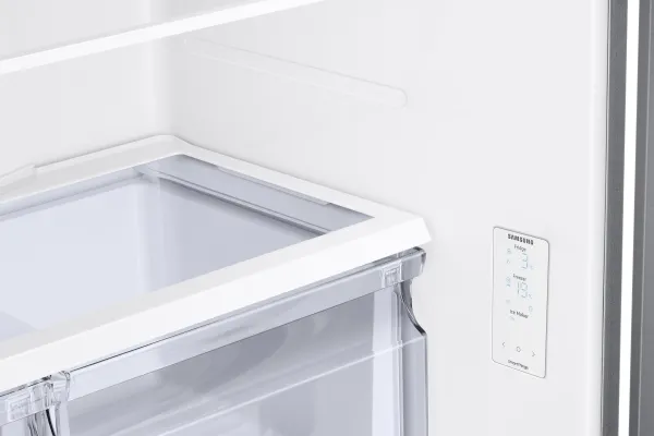 Samsung RF50C530ES9 - Køleskab/fryser - frans dør-bundfryser med vanddispenser - Wi-Fi - bredde: 81.7 cm - dybde: 71.5 cm - højde: 177.6 cm - 495 liter - Klasse E - raffineret inox