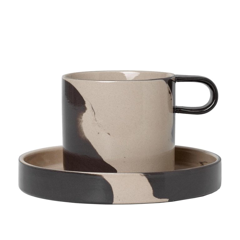 Ferm Living Inlay mok en schotel