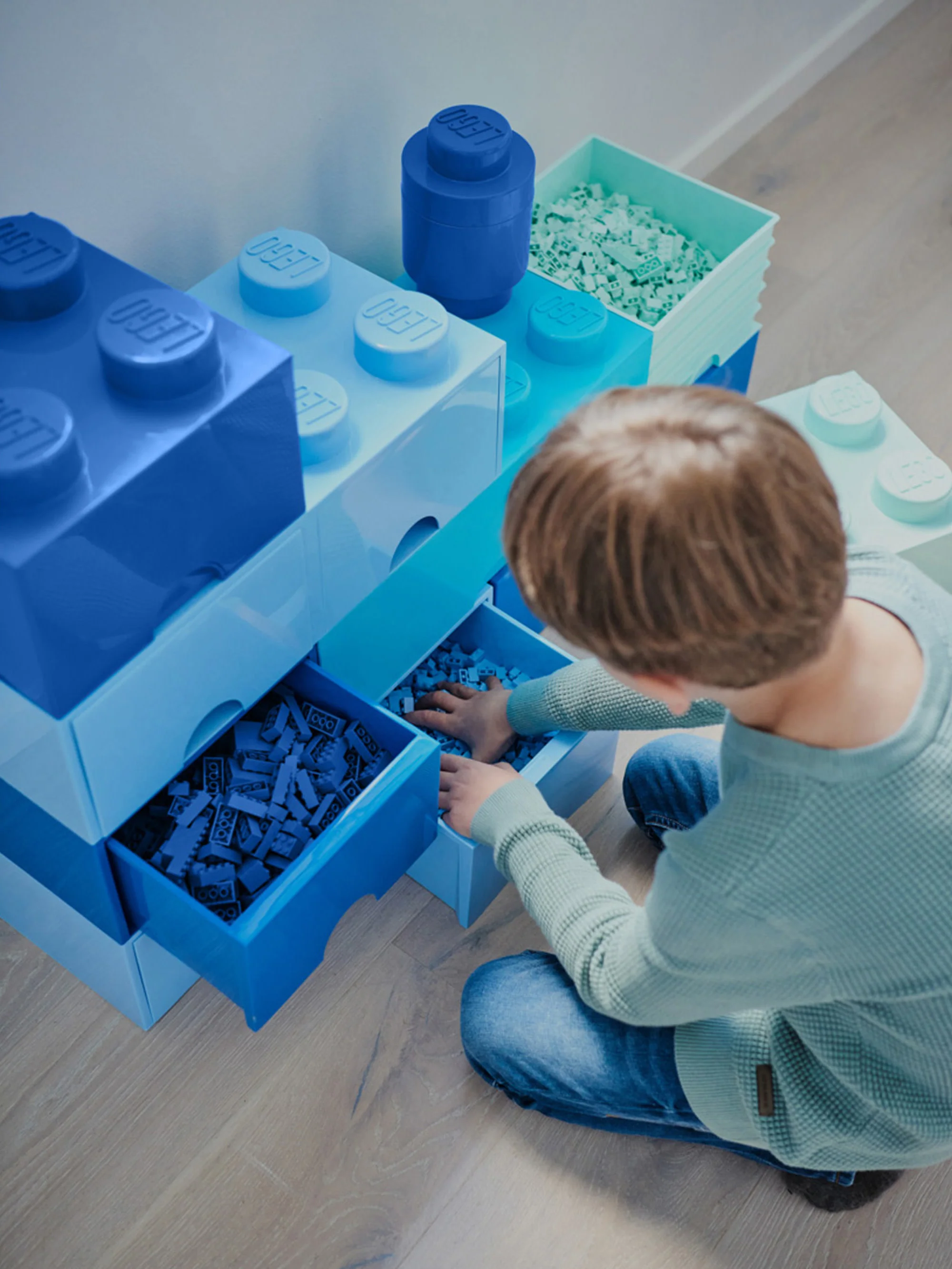 LEGO® opbergdoos Brick met 8 knoppen