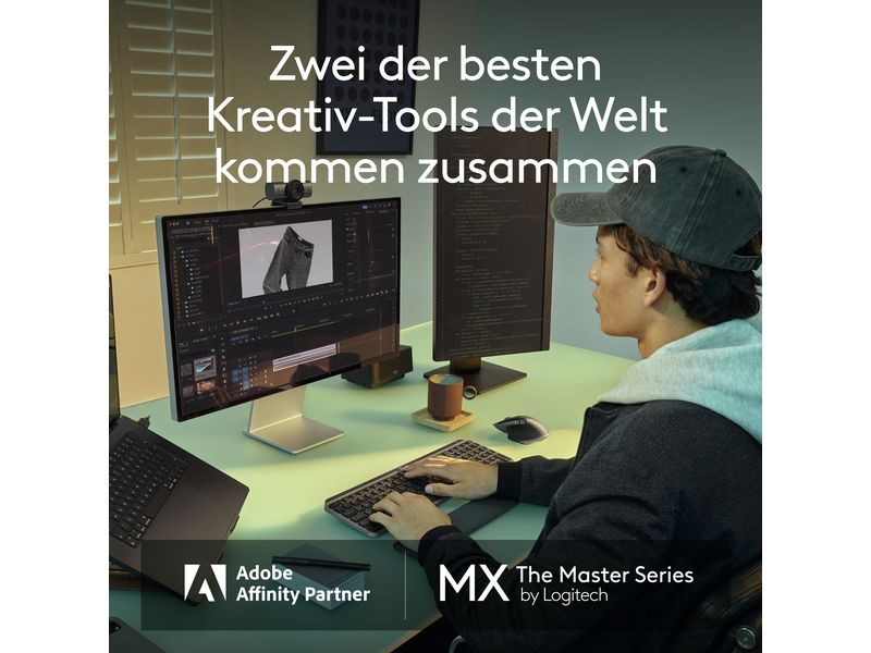 Logitech Tastatur MX Keys S for Mac Space Grey CH-Layout Komfortable Tastatur mit Multi-Device Kopplung und intelligenter Beleuchtung – Entwickelt für Mac