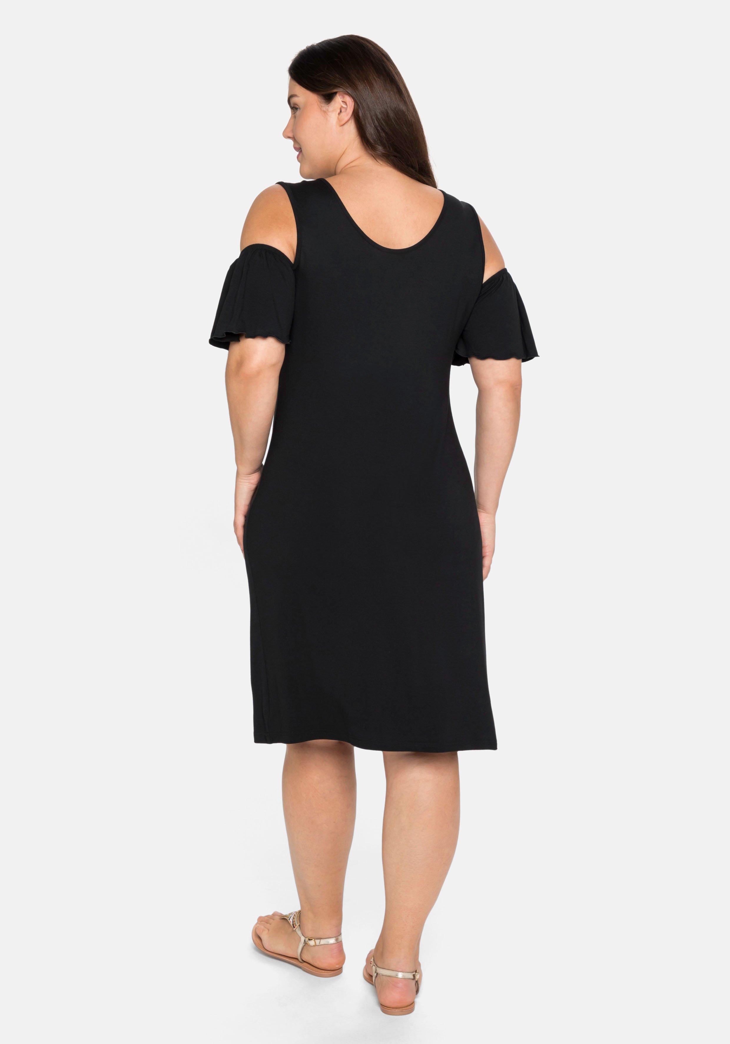 Kleid mit Cut-outs und Flügelärmeln