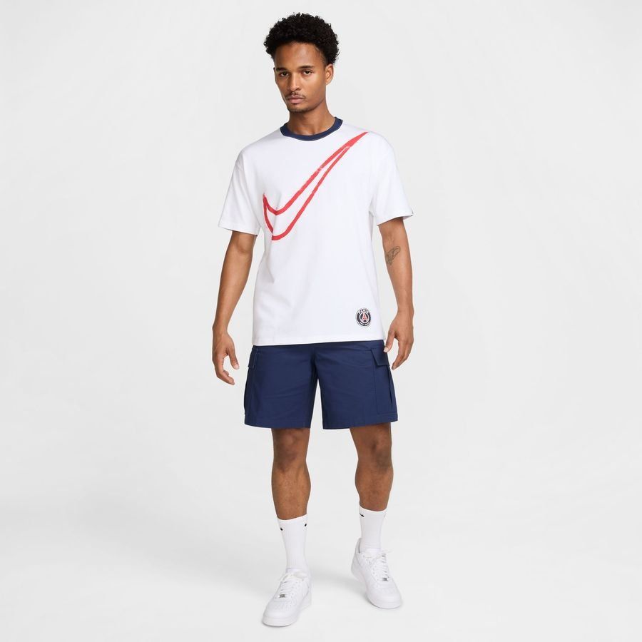 Paris Saint-Germain T-Shirt Oversized Swoosh - Blanc