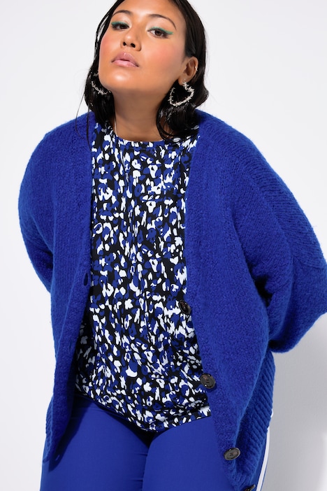 Strickjacke, Oversize Shape, Ballon-Langarm