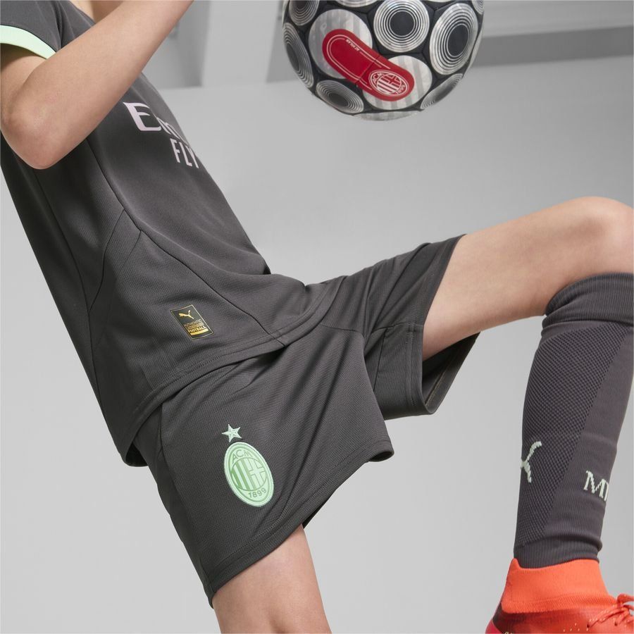 Milan AC Troisième Short 2024/25 - Noir/Vert Enfant