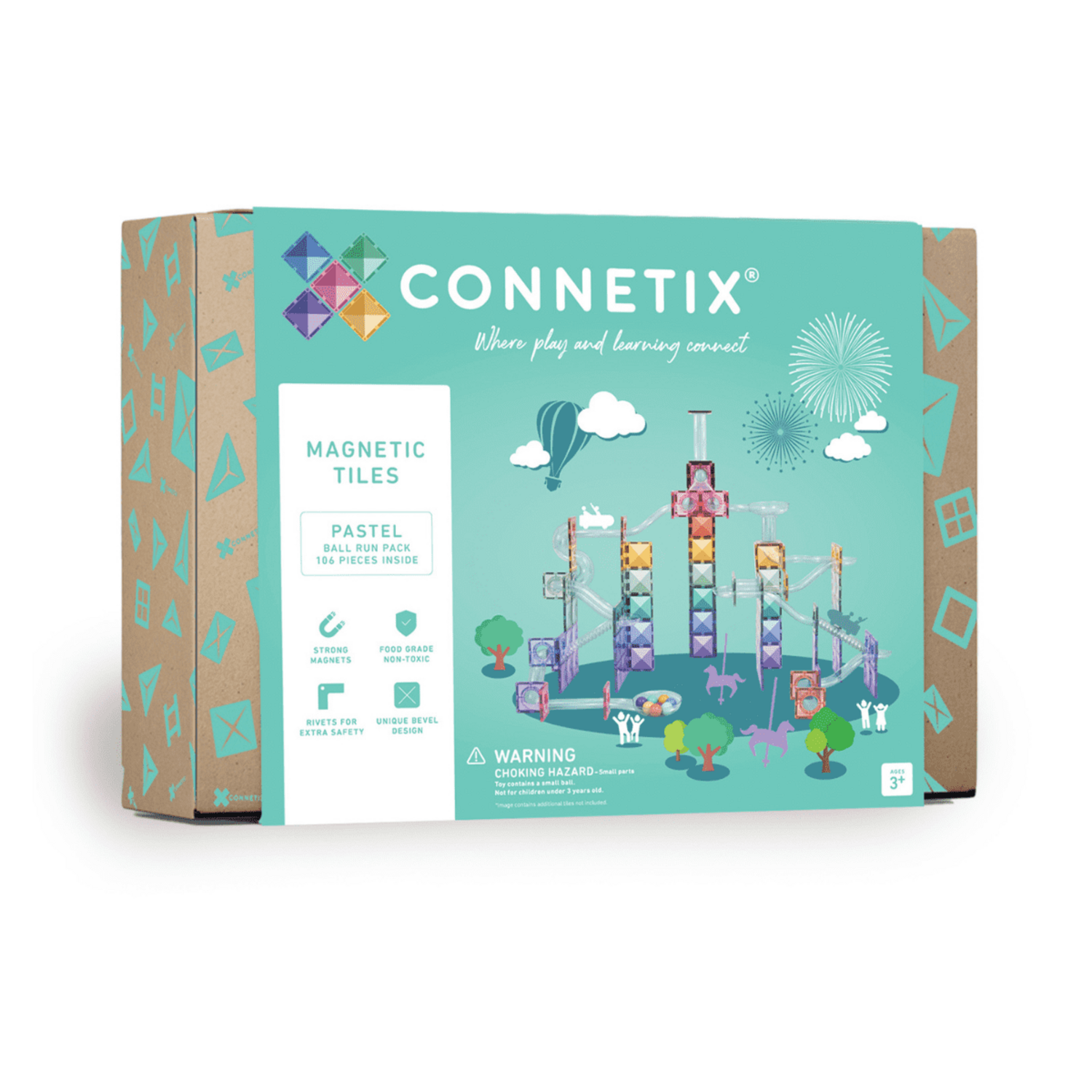 Connetix | Pastel Ball Run Pack I 106 pc